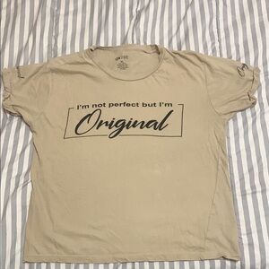 On Fire Beige Graphic Tee - Short Sleeve